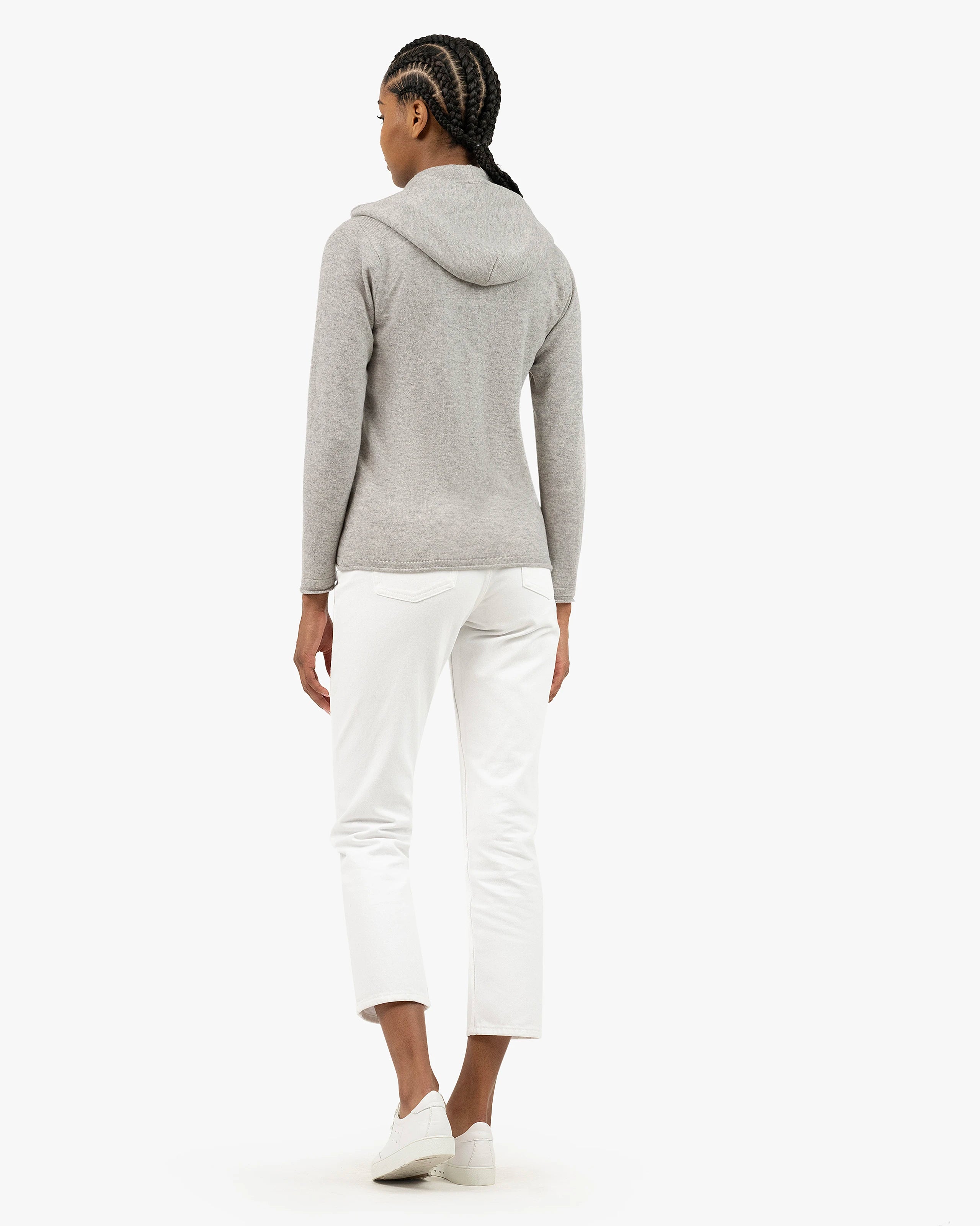 Women's Salò Zip Hoodie - Light Grey Cashmere