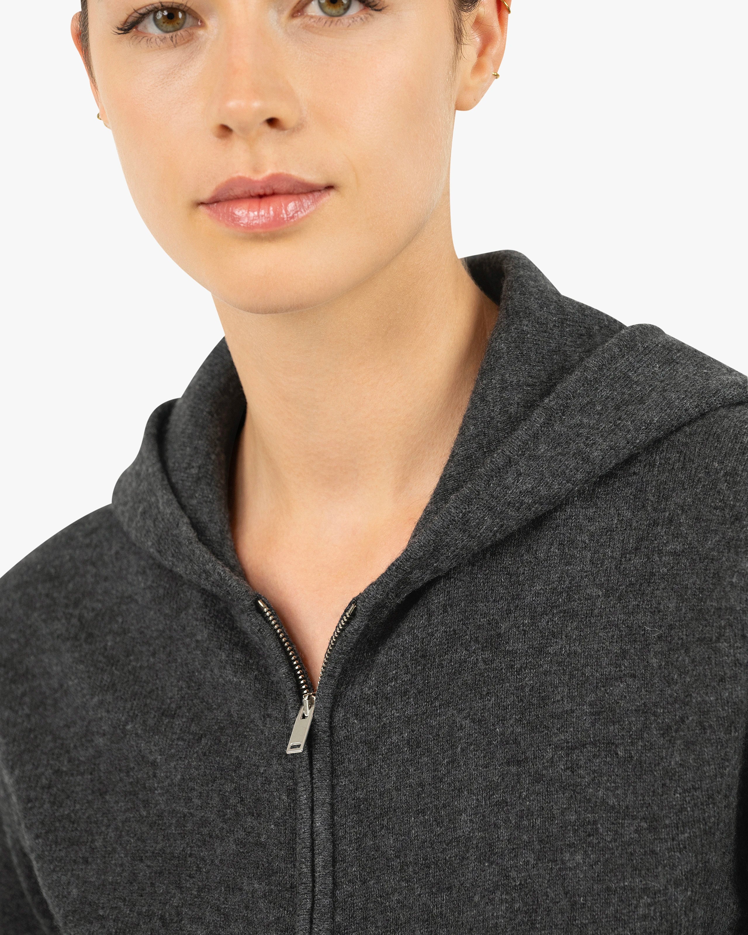Women's Salò Zip Hoodie - Charcoal Cashmere