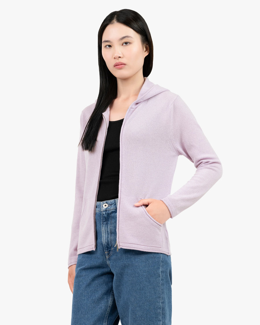 Charter Club Women's Cashmere Zip Front Hoodie Pink Size Small main image 0