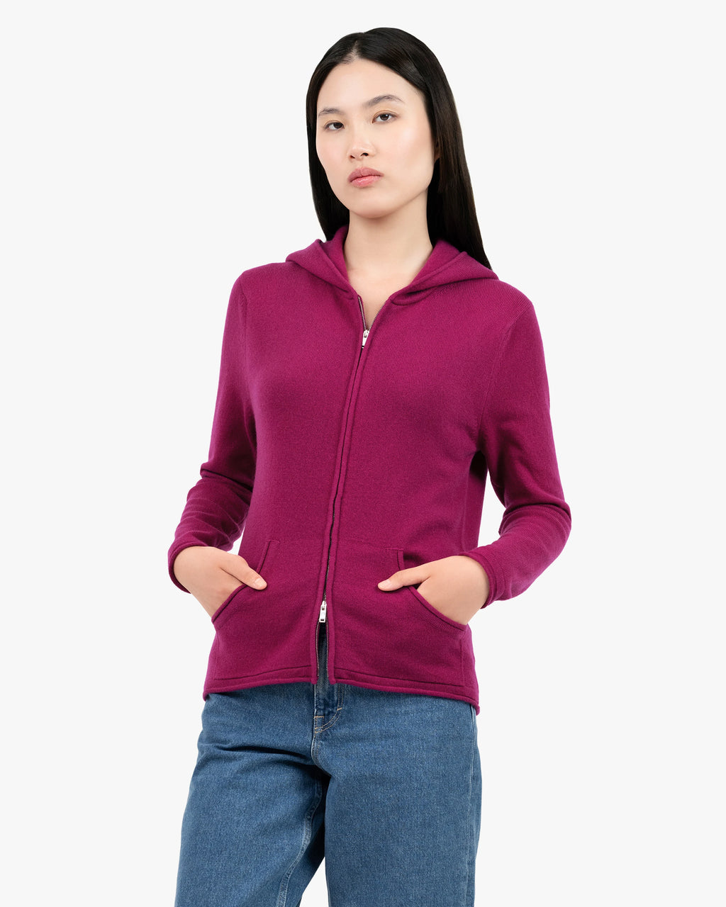 Women's Salò Zip Hoodie - Magenta Cashmere