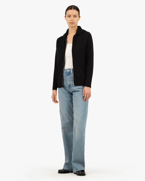Women's Salò Zip Hoodie - Black Cashmere