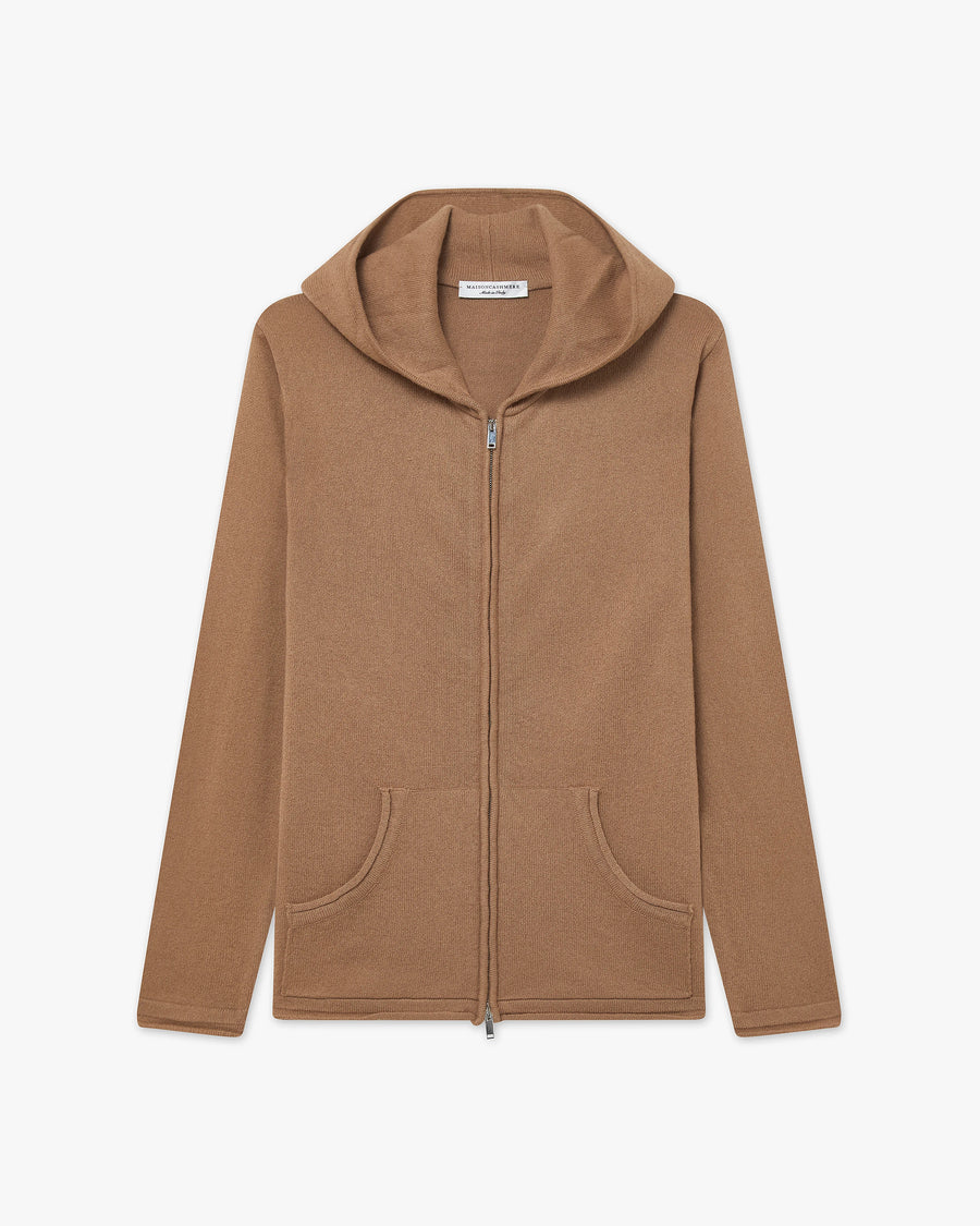 Women's Salò Zip Hoodie - Camel Cashmere