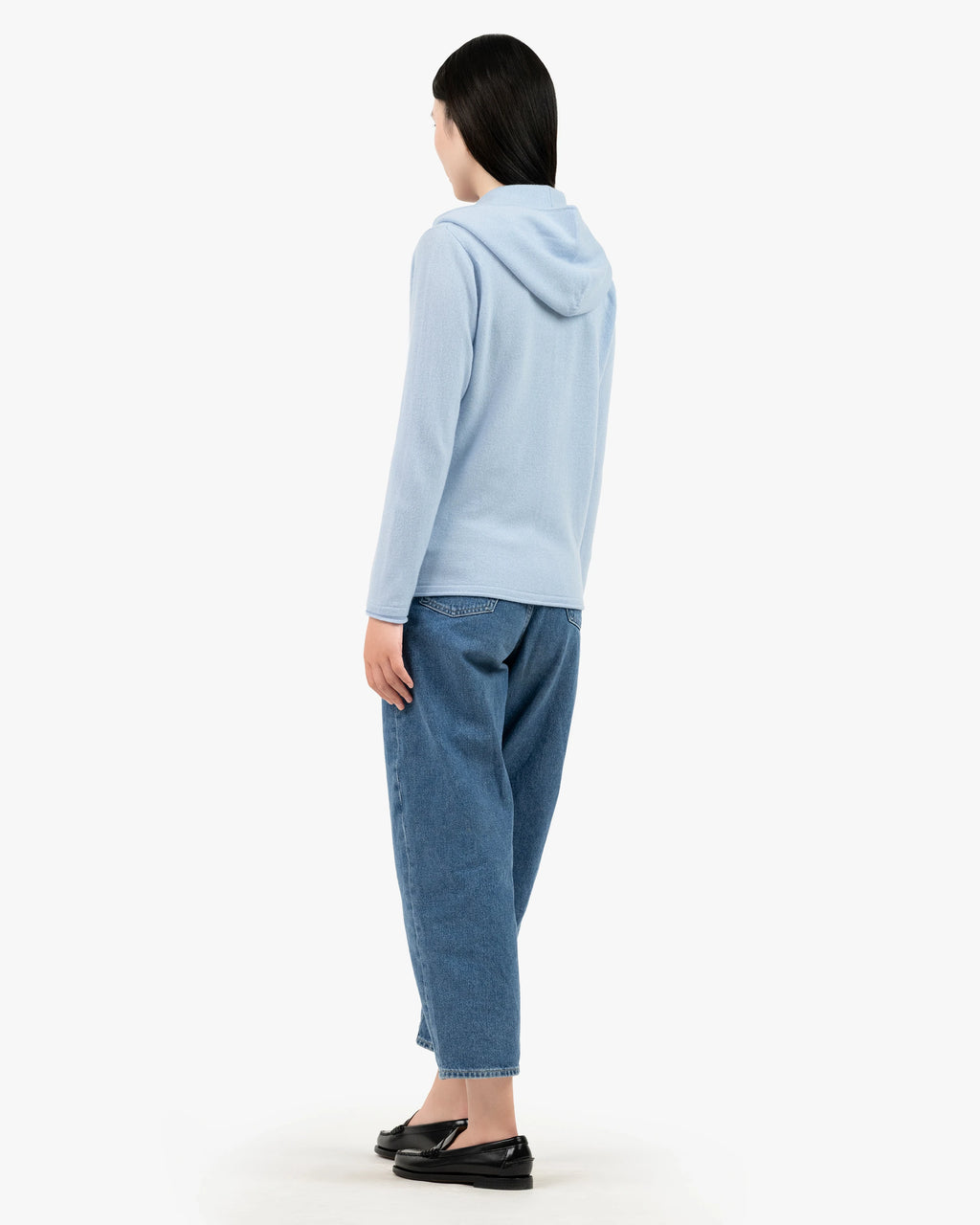 Women's Salò Zip Hoodie - Light Blue Cashmere