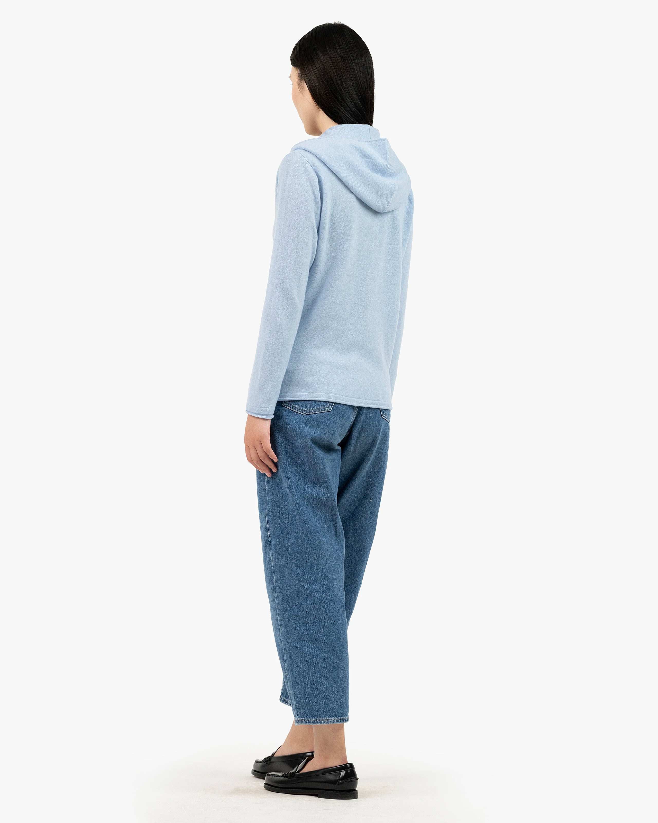 Women's Salò Zip Hoodie - Light Blue Cashmere