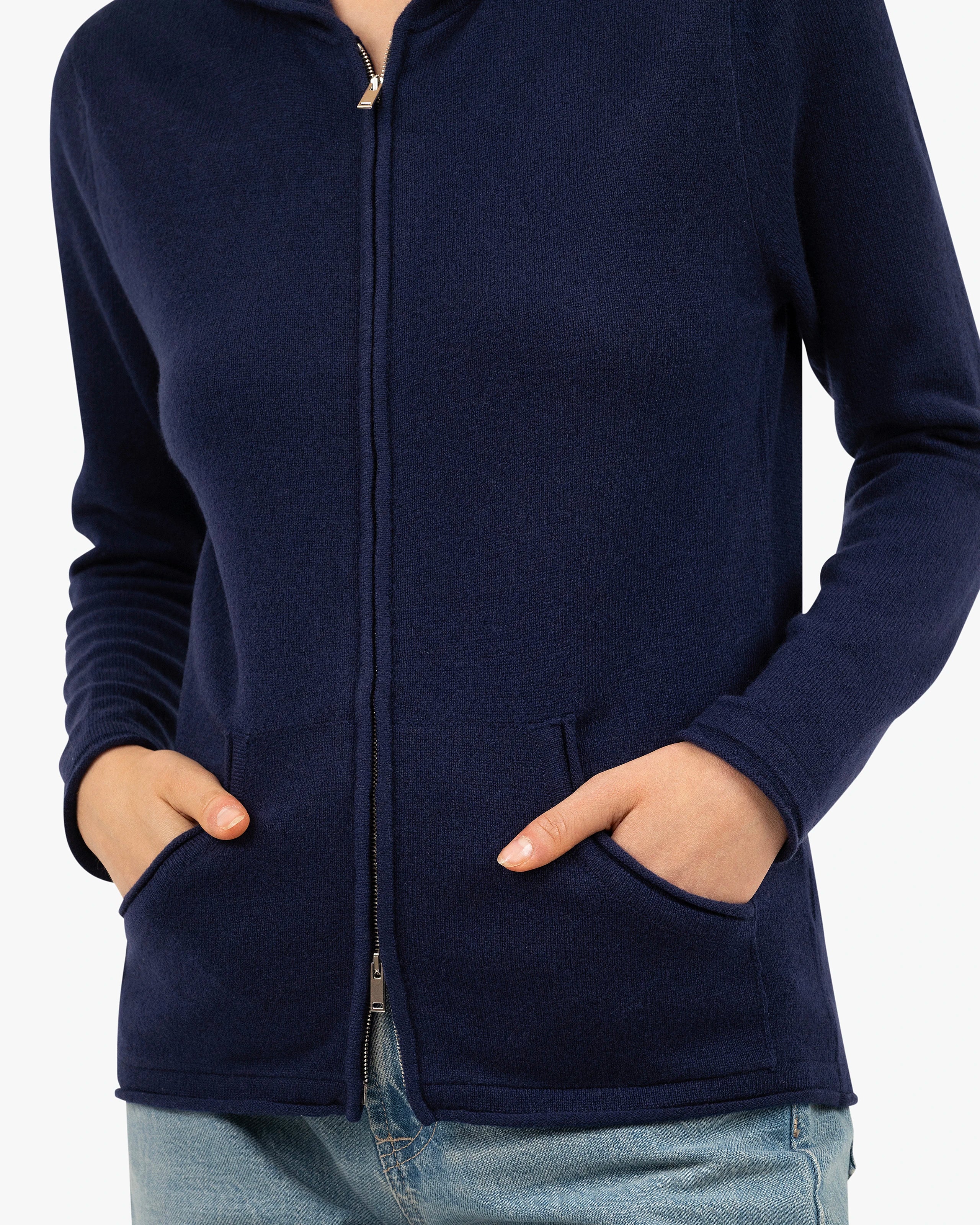 Women's Salò Zip Hoodie - Blue Cashmere