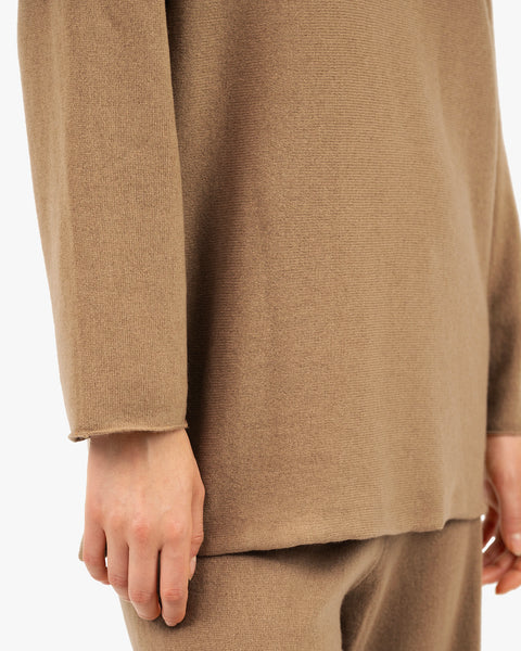 Chaillot Boat Neck Sweater - Camel Cashmere