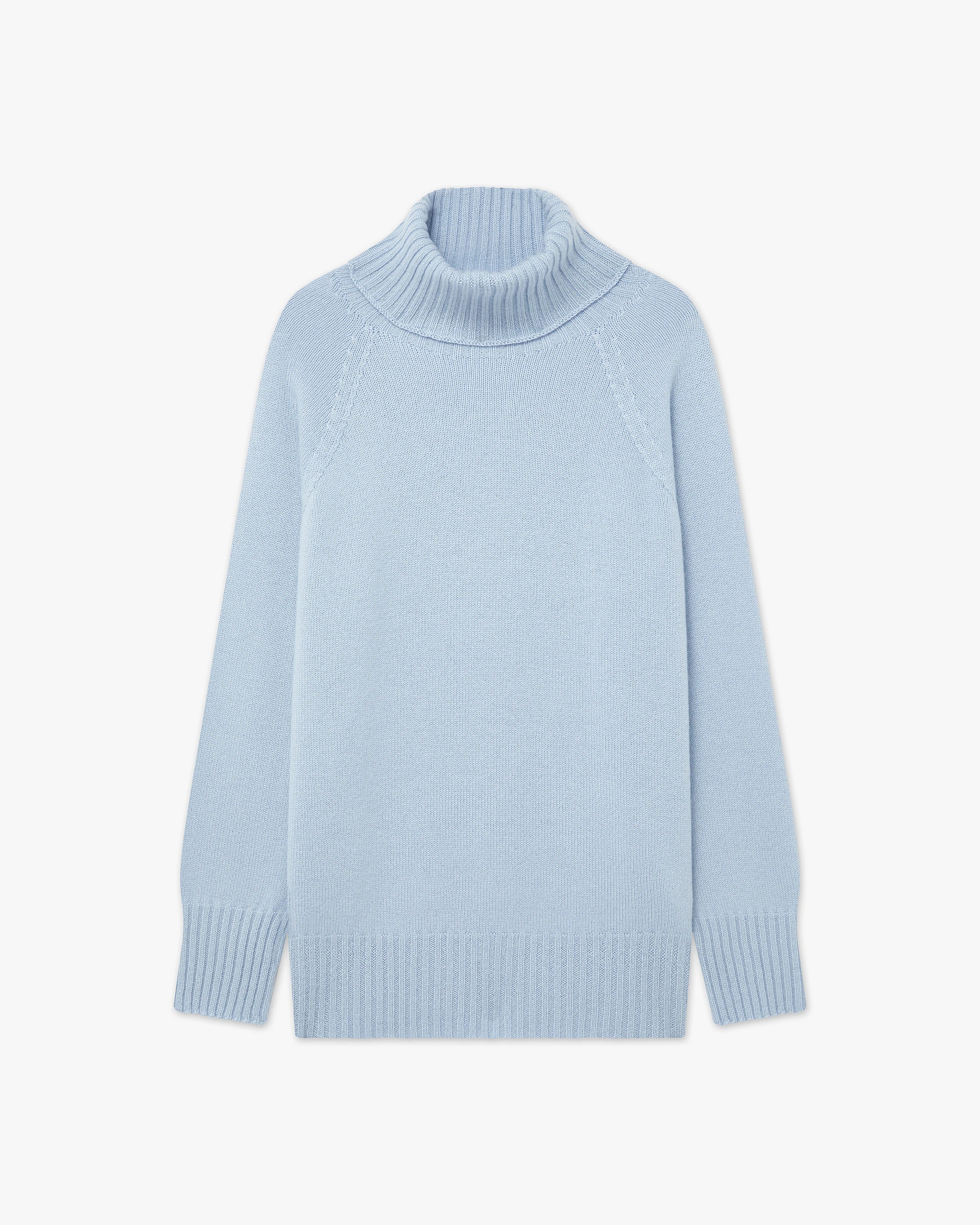 Women's Cortona Turtleneck Sweater - Light Blue Cashmere