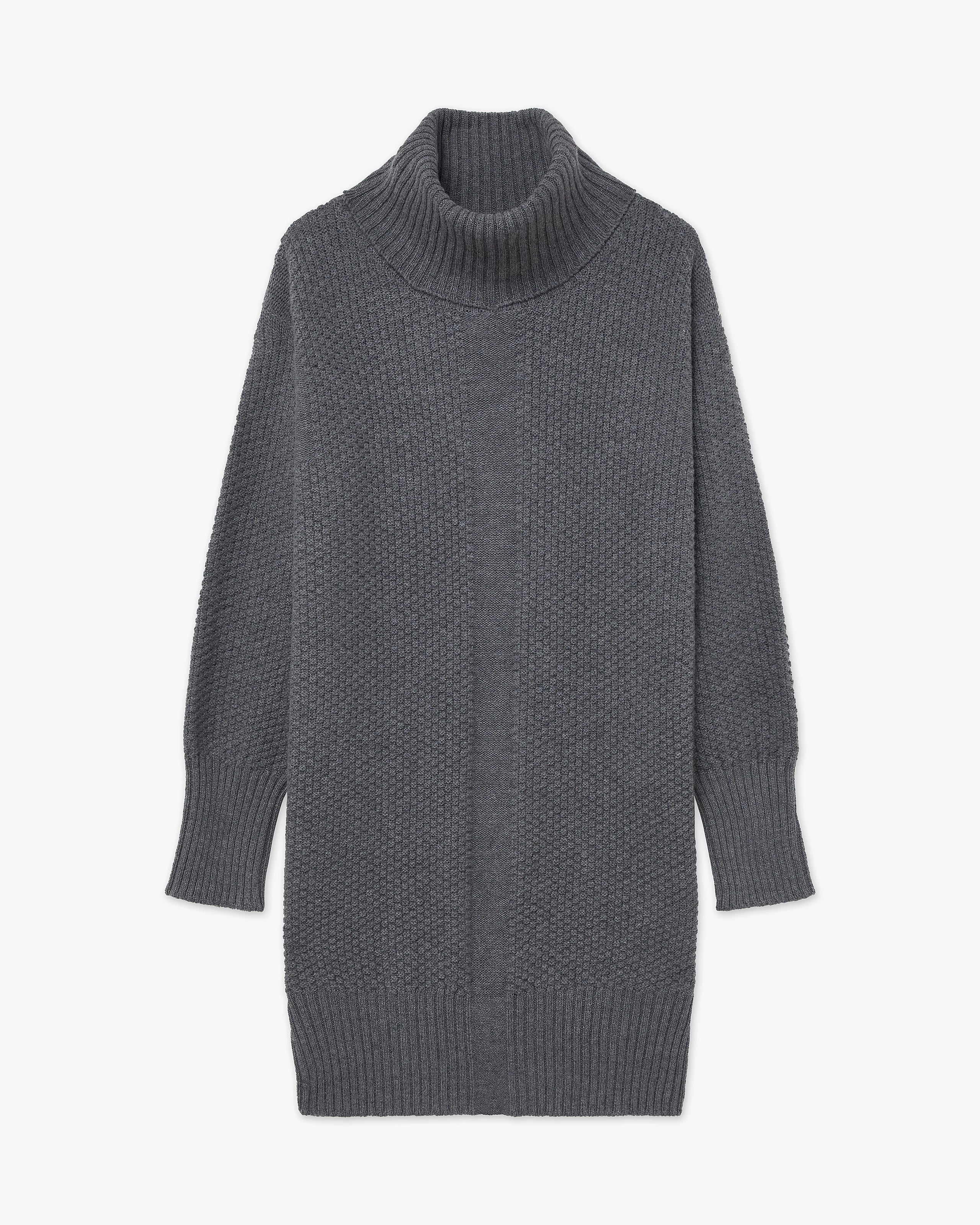 Women's Dalmar Turtleneck Sweater - Medium Grey Merino / Cashmere