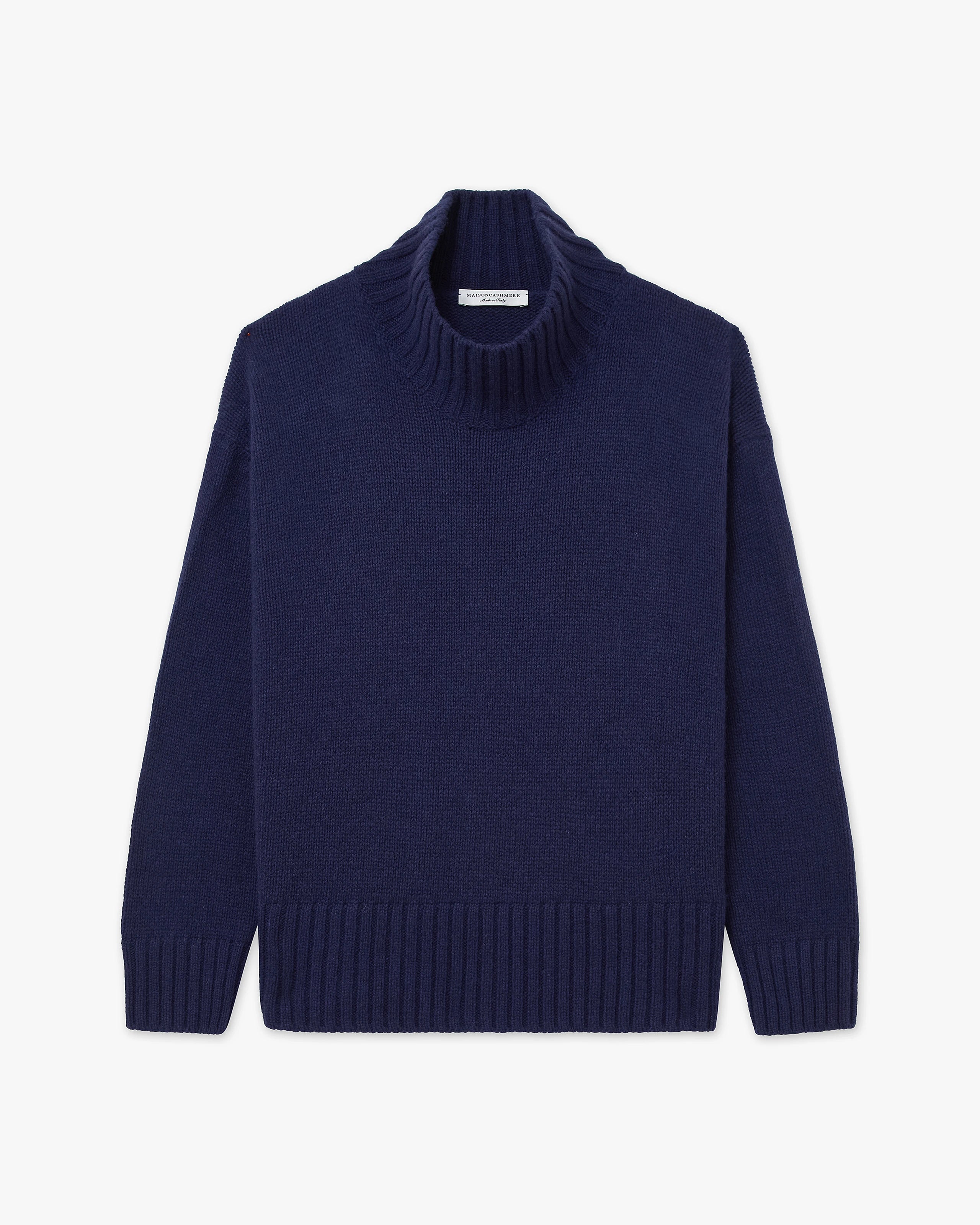 Dolomiti Mock Neck Sweater - Blue Cashmere