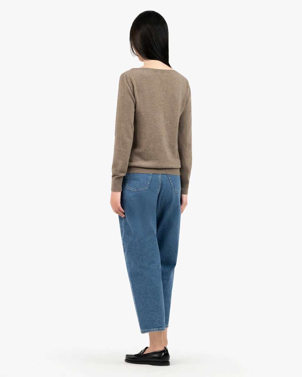 Essential Boat Neck Sweater - Taupe Cashmere