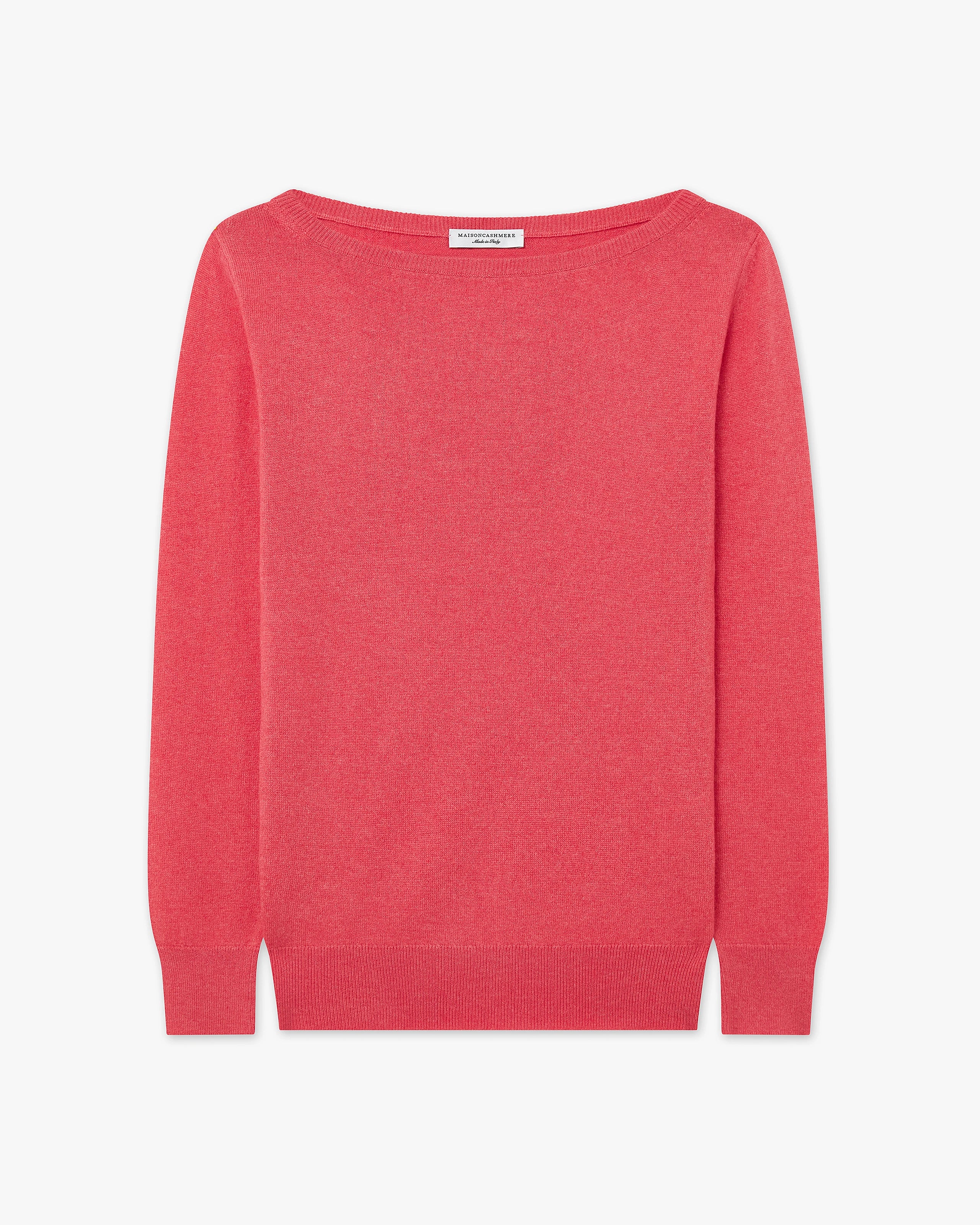 Essential Boat Neck Sweater - Red Cashmere