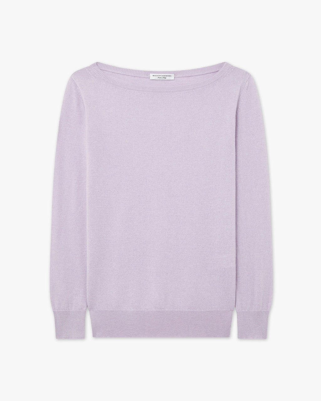 Essential Boat Neck Sweater - Lilac Cashmere