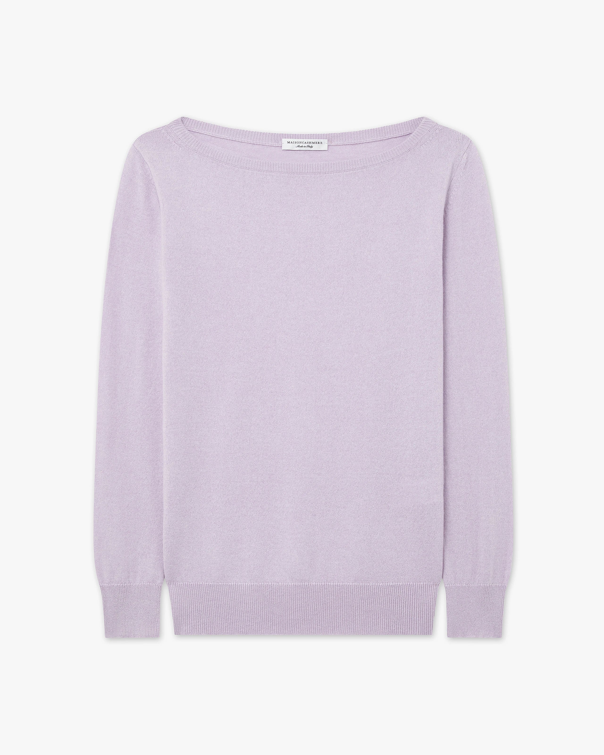 Essential Boat Neck Sweater - Lilac Cashmere