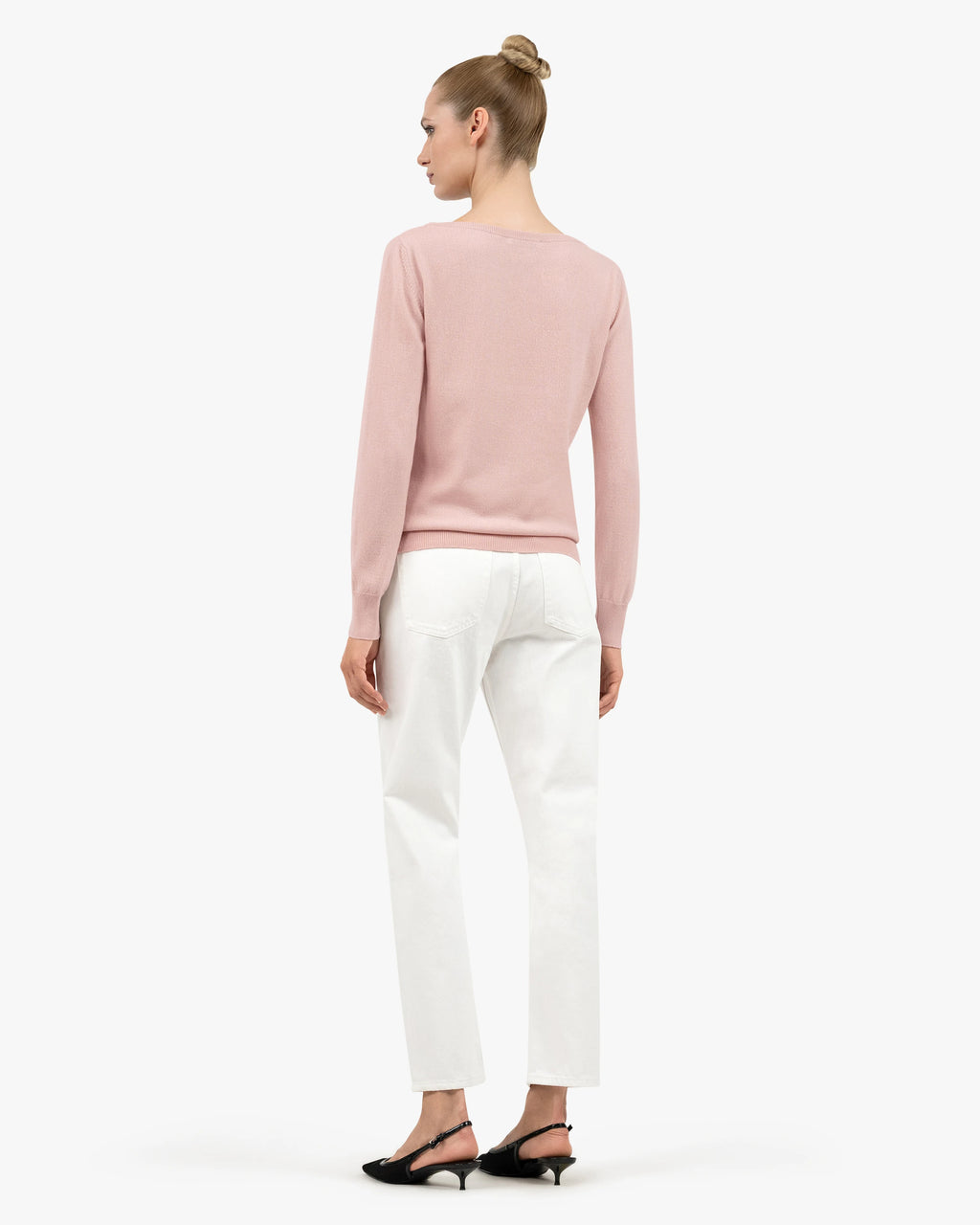Essential Boat Neck Sweater - Rose Cashmere