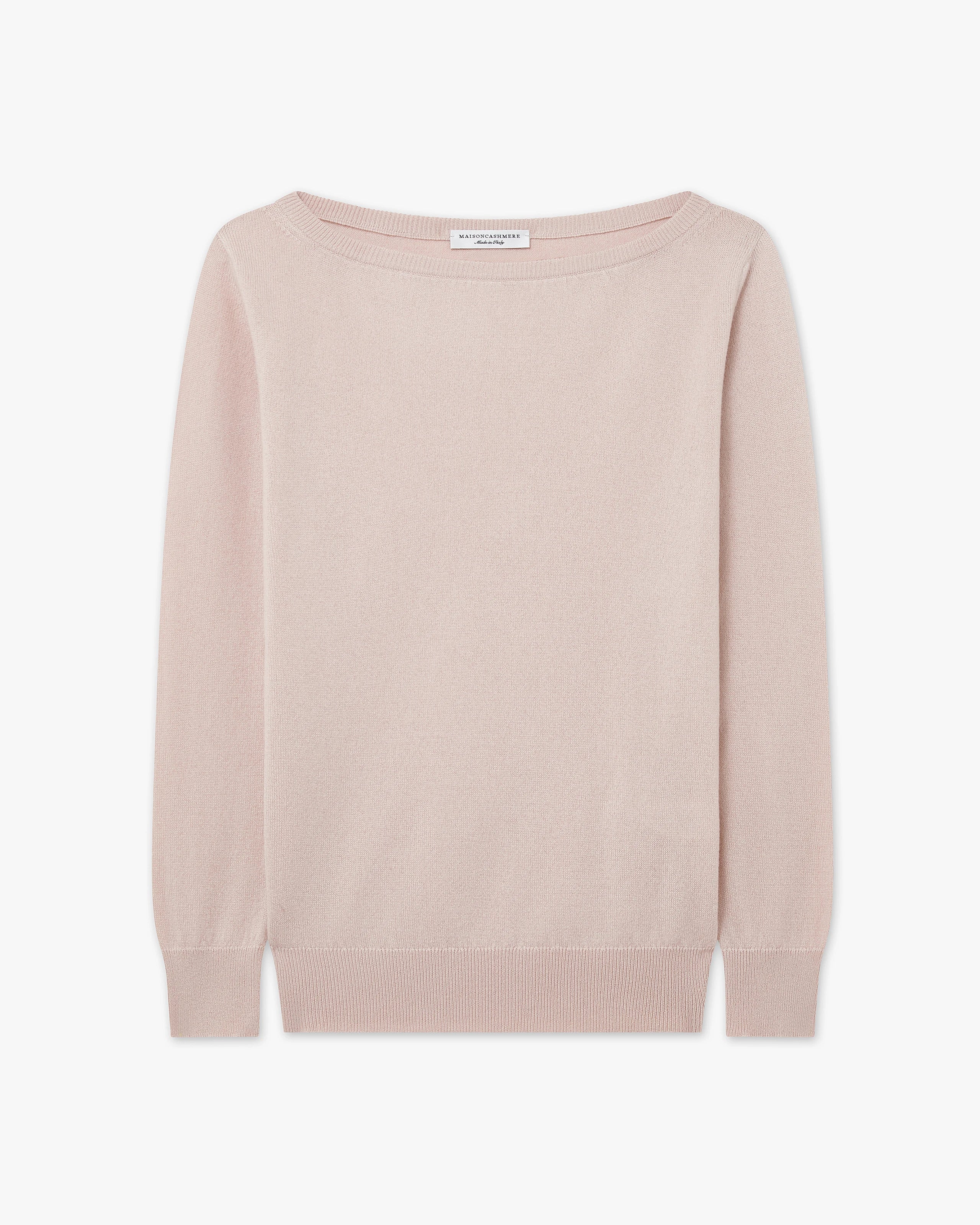 Essential Boat Neck Sweater - Rose Cashmere