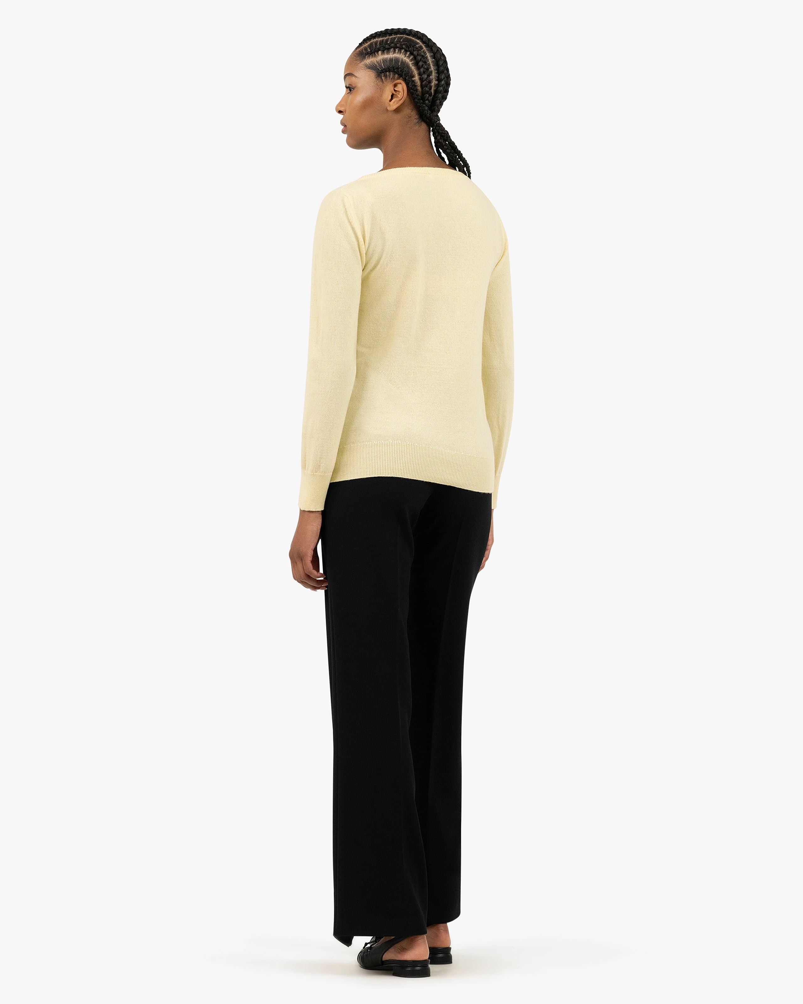 Essential Boat Neck Sweater - Yellow Cashmere
