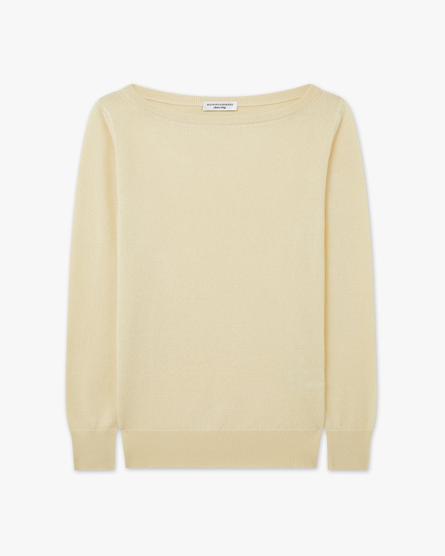 Women's Essential Cashmere Boat Neck Sweater Yellow MaisonCashmere