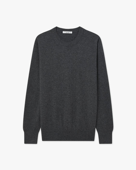 Essential Boyfriend Sweater - Charcoal Cashmere