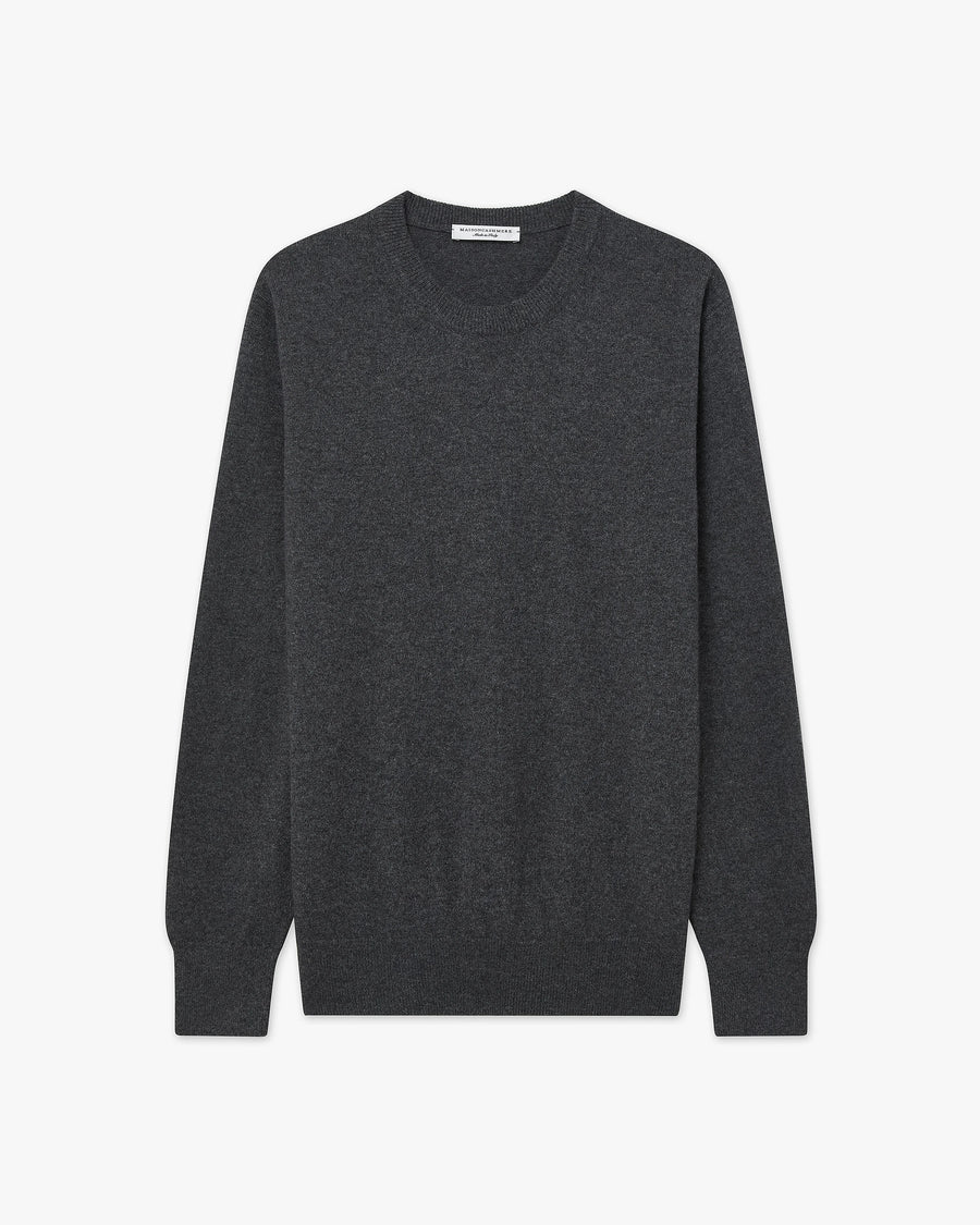 Essential Boyfriend Sweater - Charcoal Cashmere