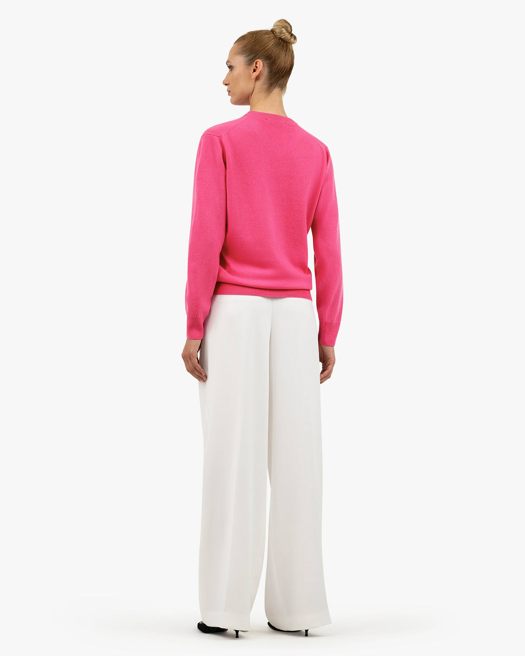 Essential Boyfriend Sweater - Fuchsia Cashmere