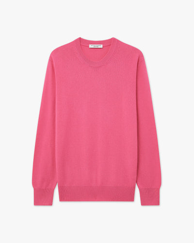 Essential Boyfriend Sweater - Fuchsia Cashmere