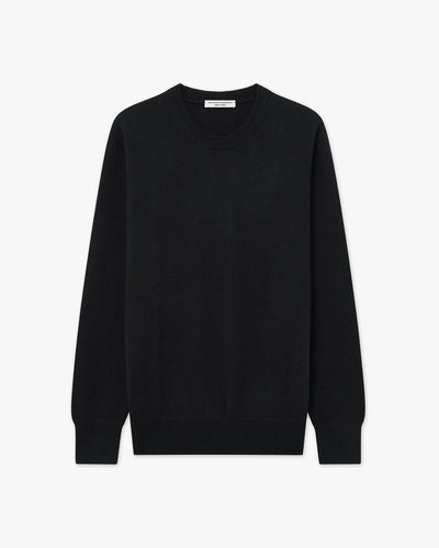 Essential Boyfriend Sweater - Black Cashmere