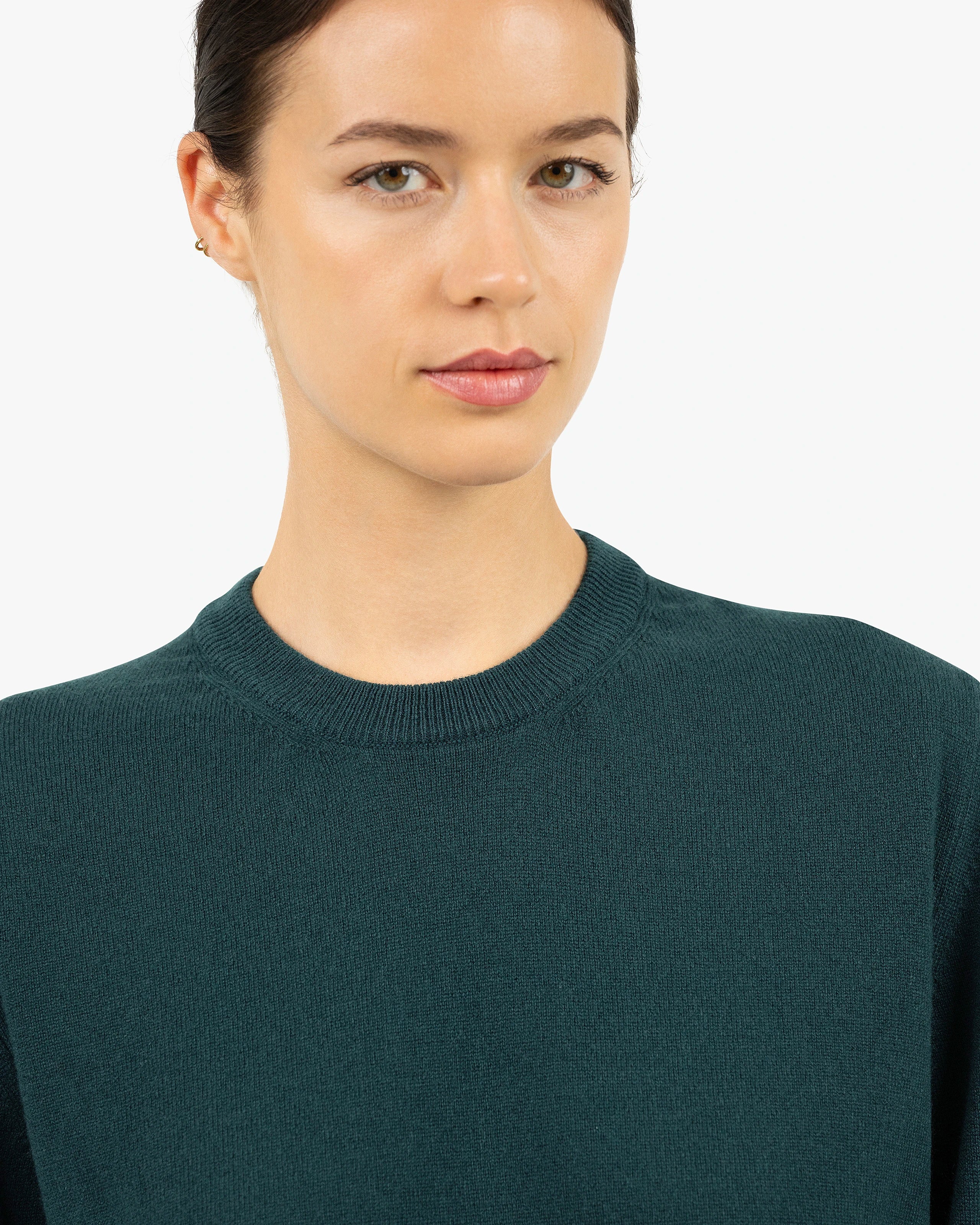 Essential Boyfriend Sweater - Green Cashmere