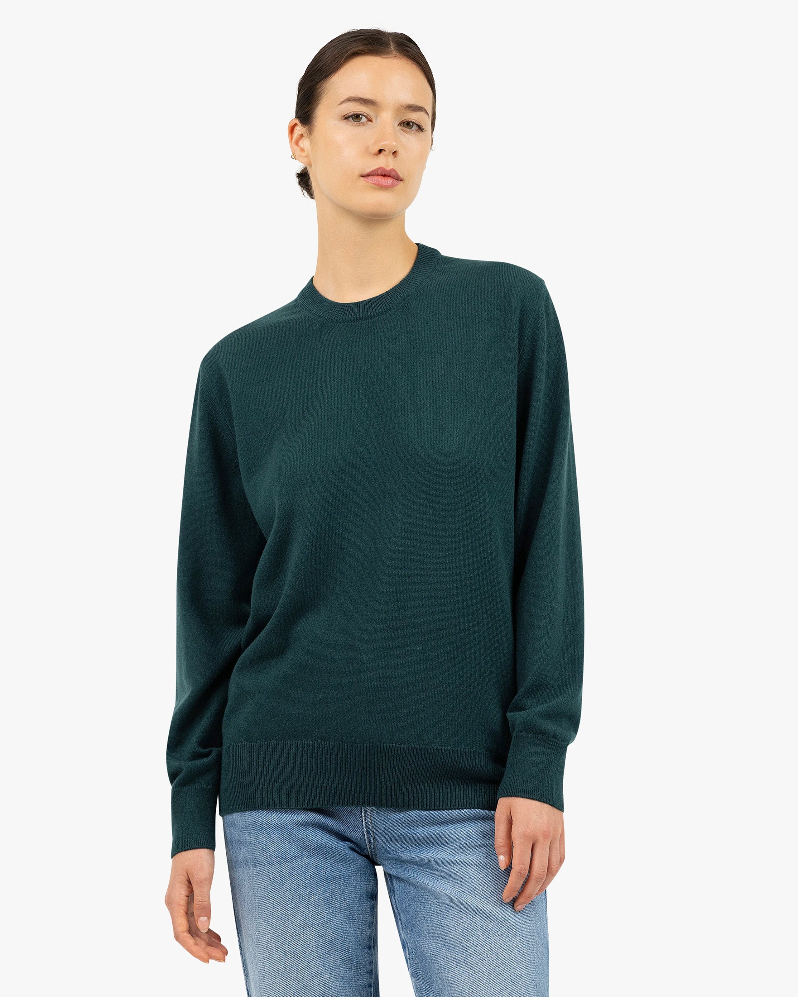 Essential Boyfriend Sweater - Green Cashmere