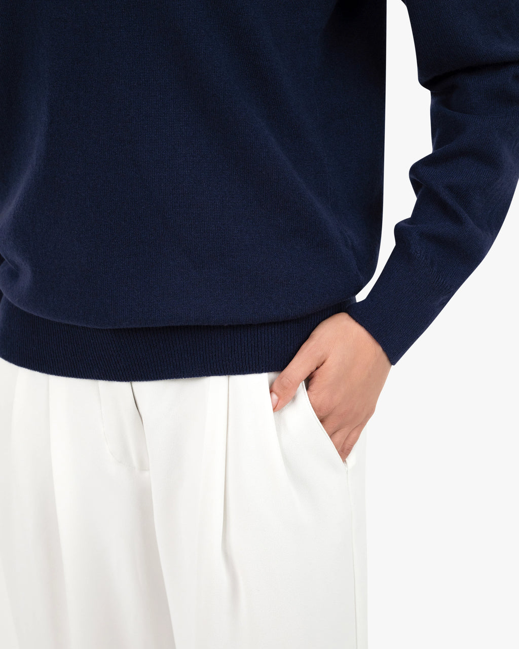 Essential Boyfriend Sweater - Blue Cashmere