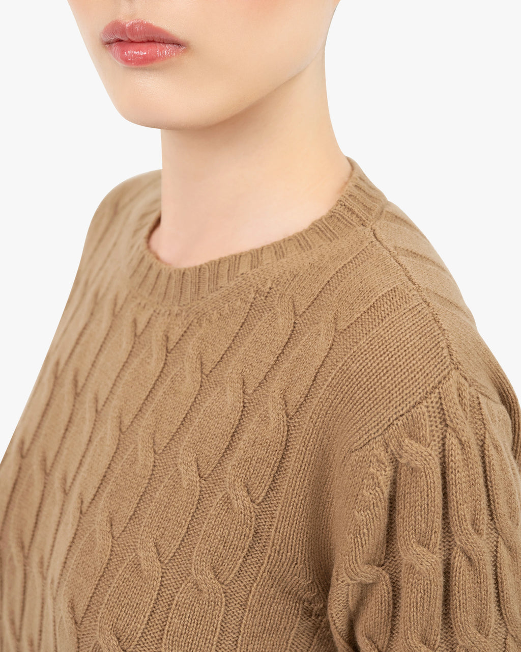 Essential Cable Knit Sweater - Camel Cashmere