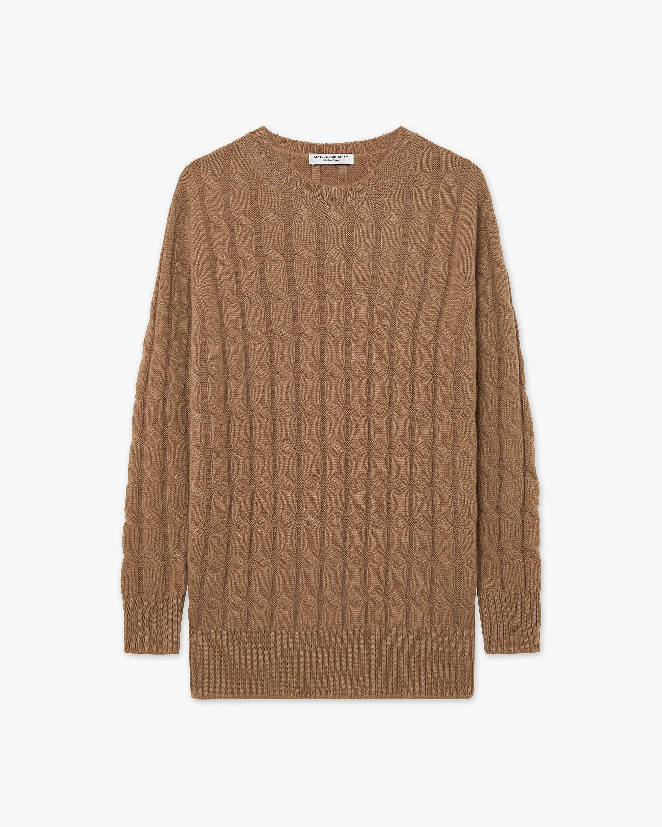 Essential Cable Knit Sweater - Camel Cashmere