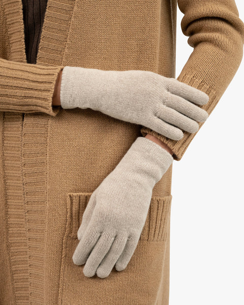 Women's Essential Cashmere Gloves - Beige