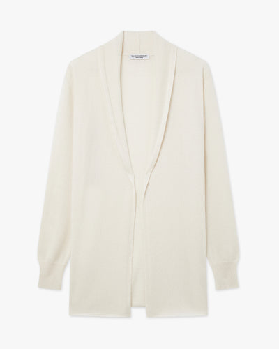 Essential Open Cardigan - White Cashmere