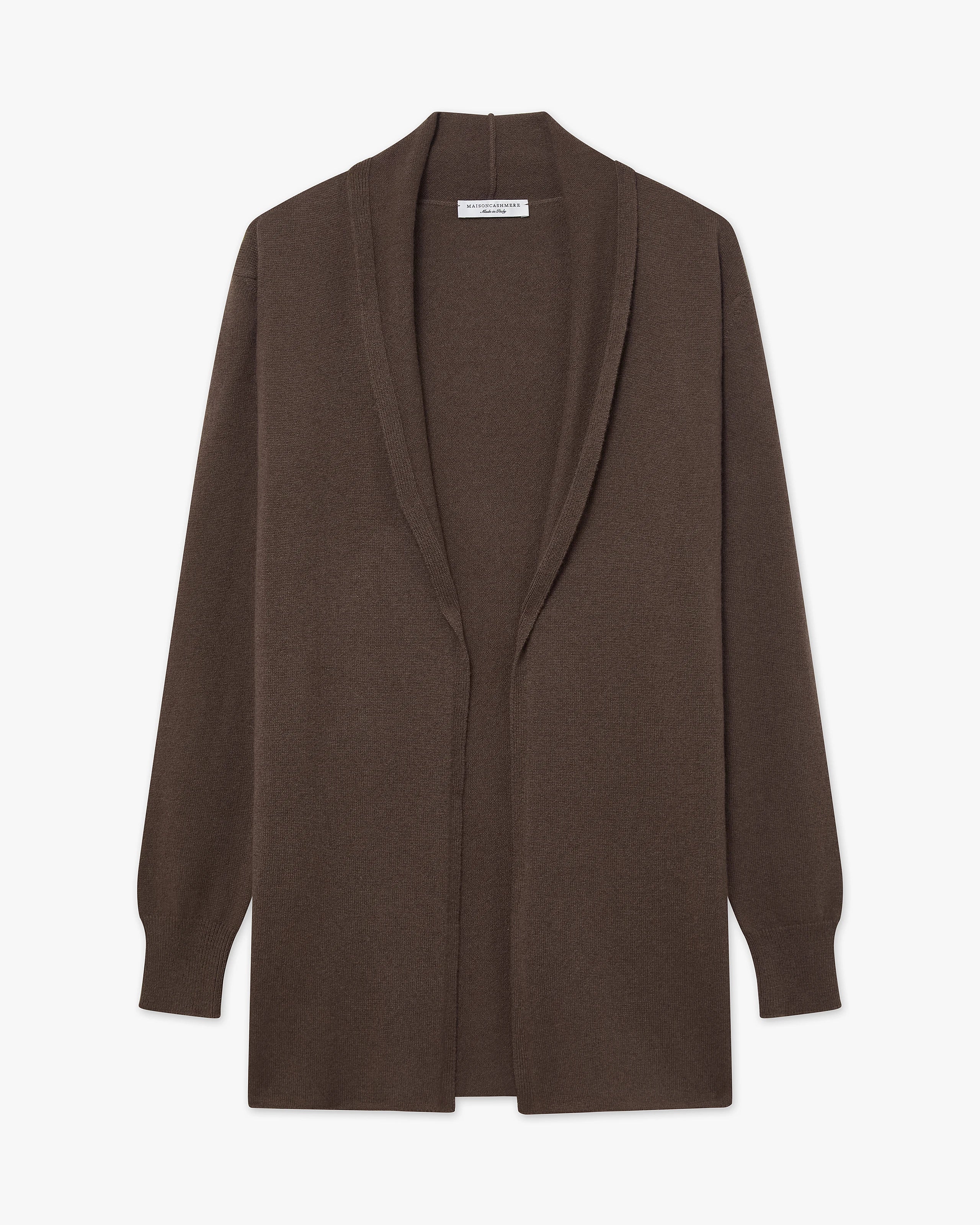 Essential Open Cardigan - Brown Cashmere