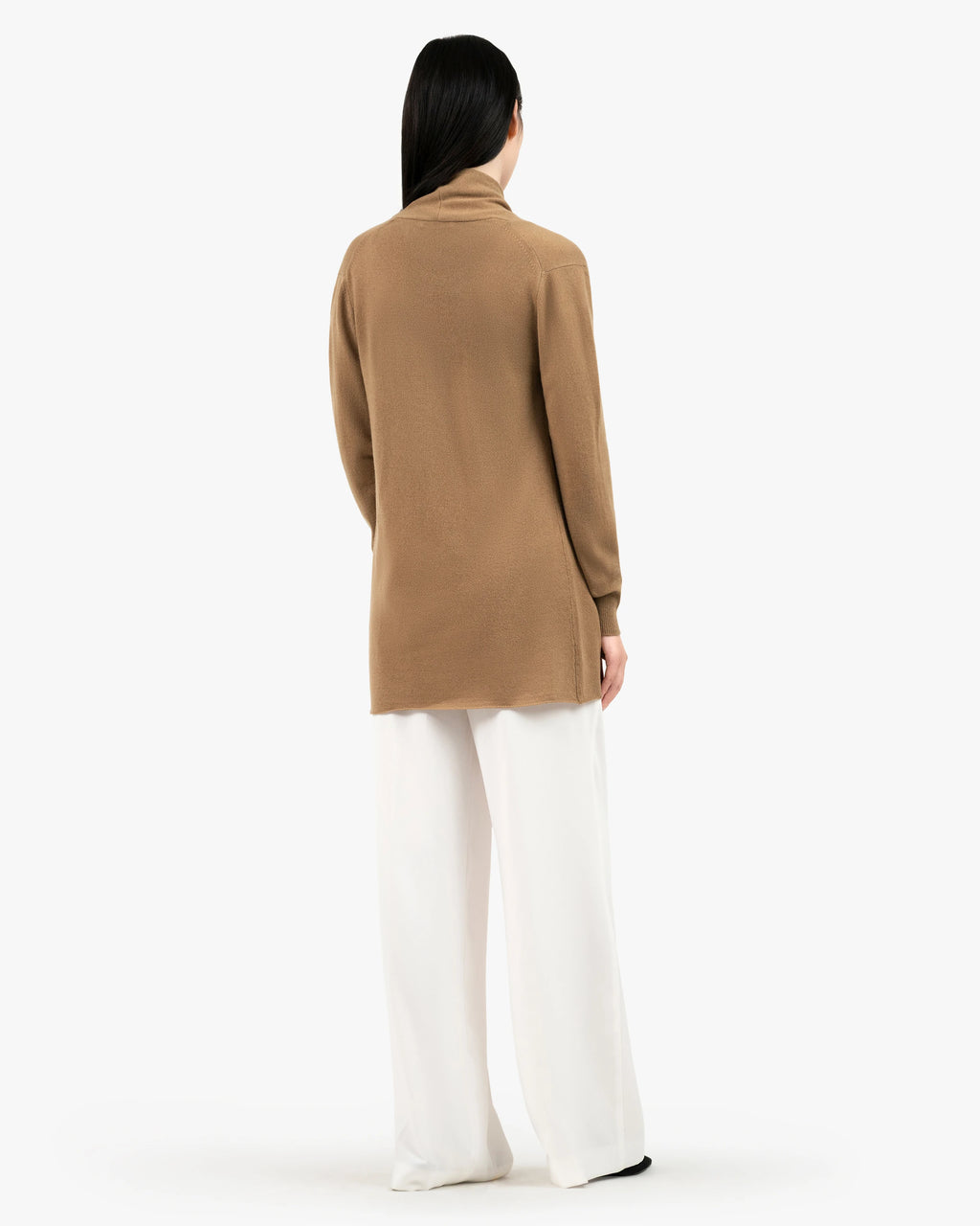 Essential Open Cardigan - Camel Cashmere
