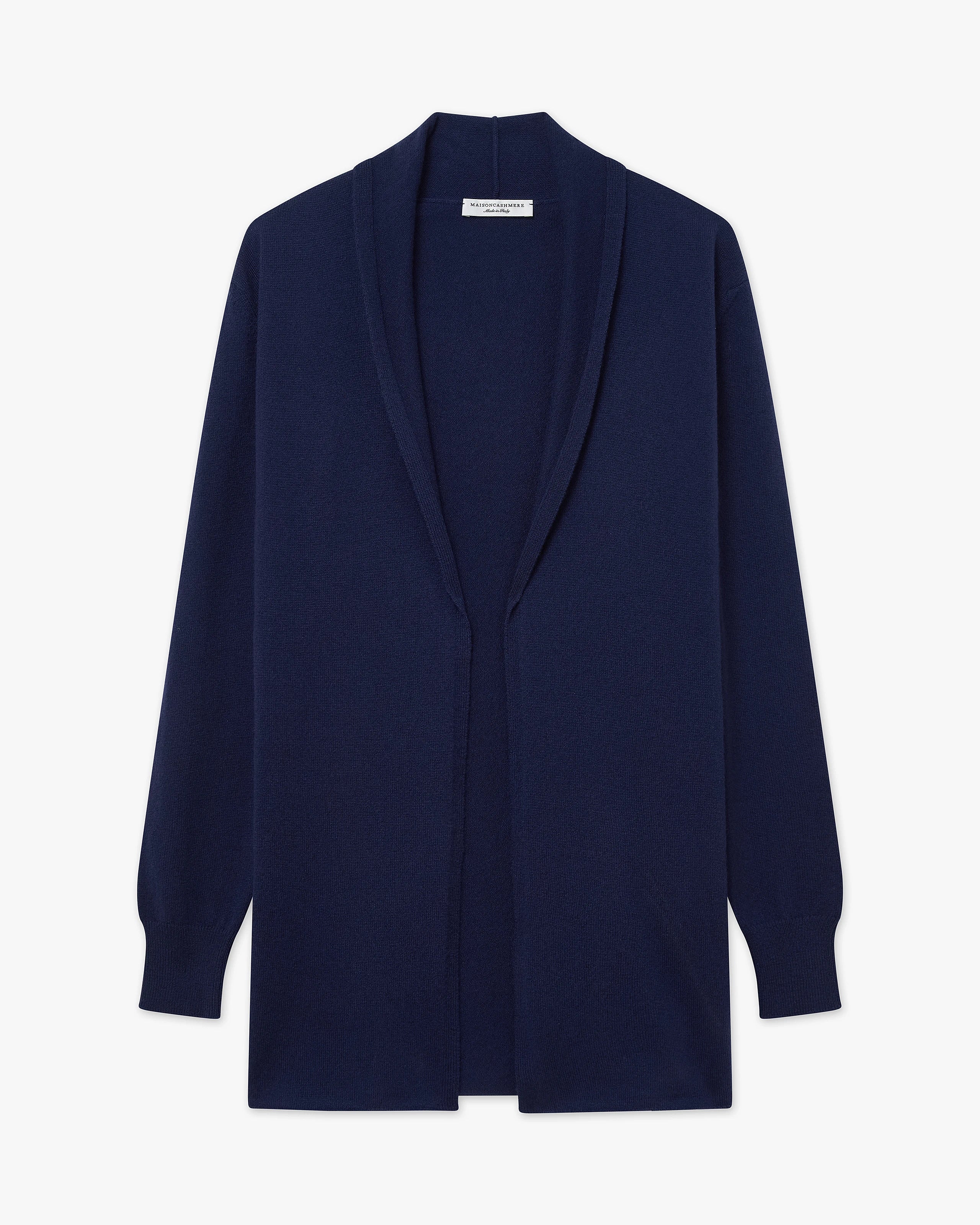 Essential Open Cardigan - Blue Cashmere