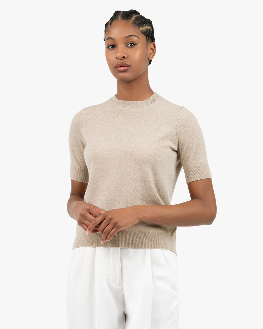 Women's Essential Tee - Beige Cashmere