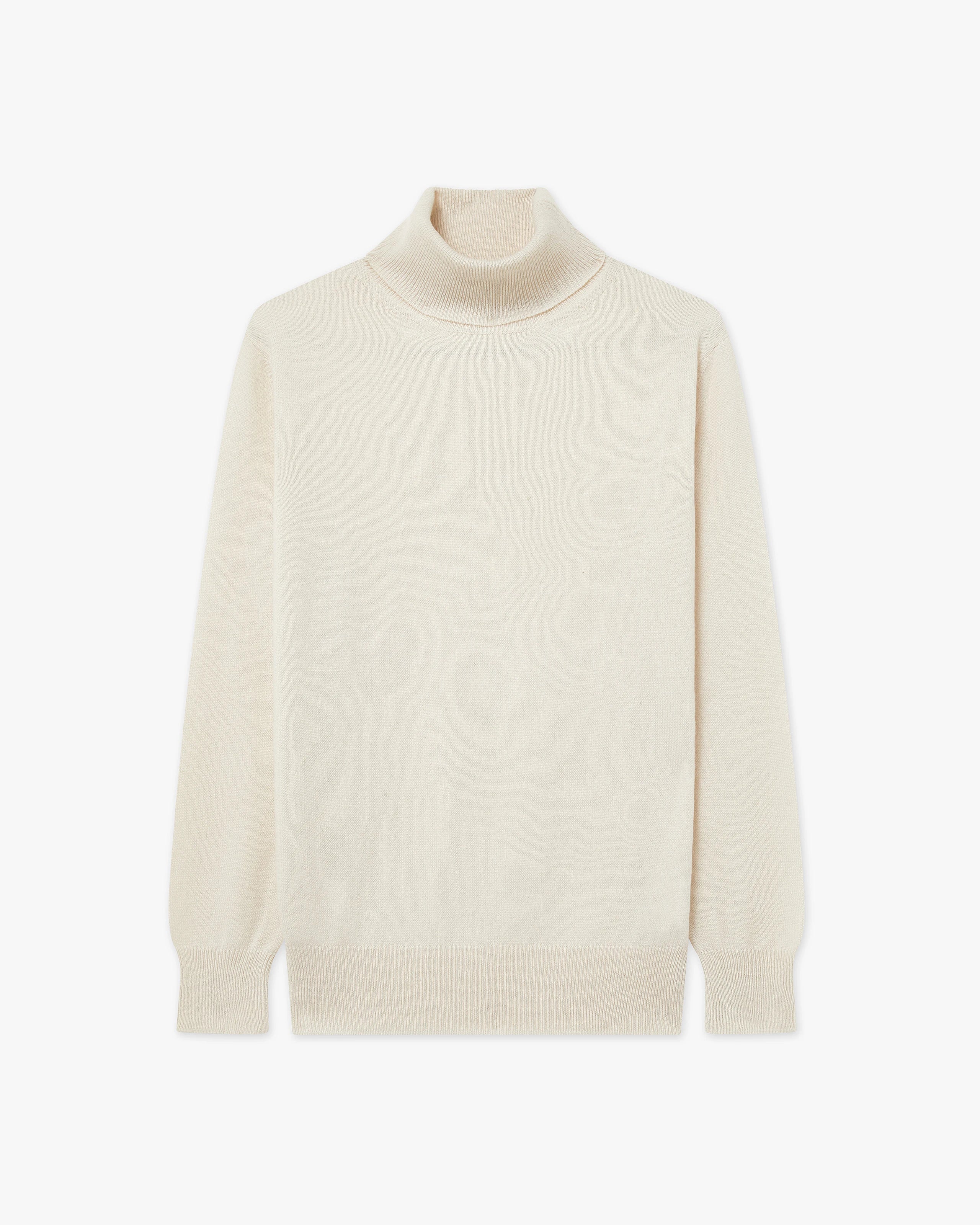 Women's Essential Turtleneck Sweater - White Cashmere