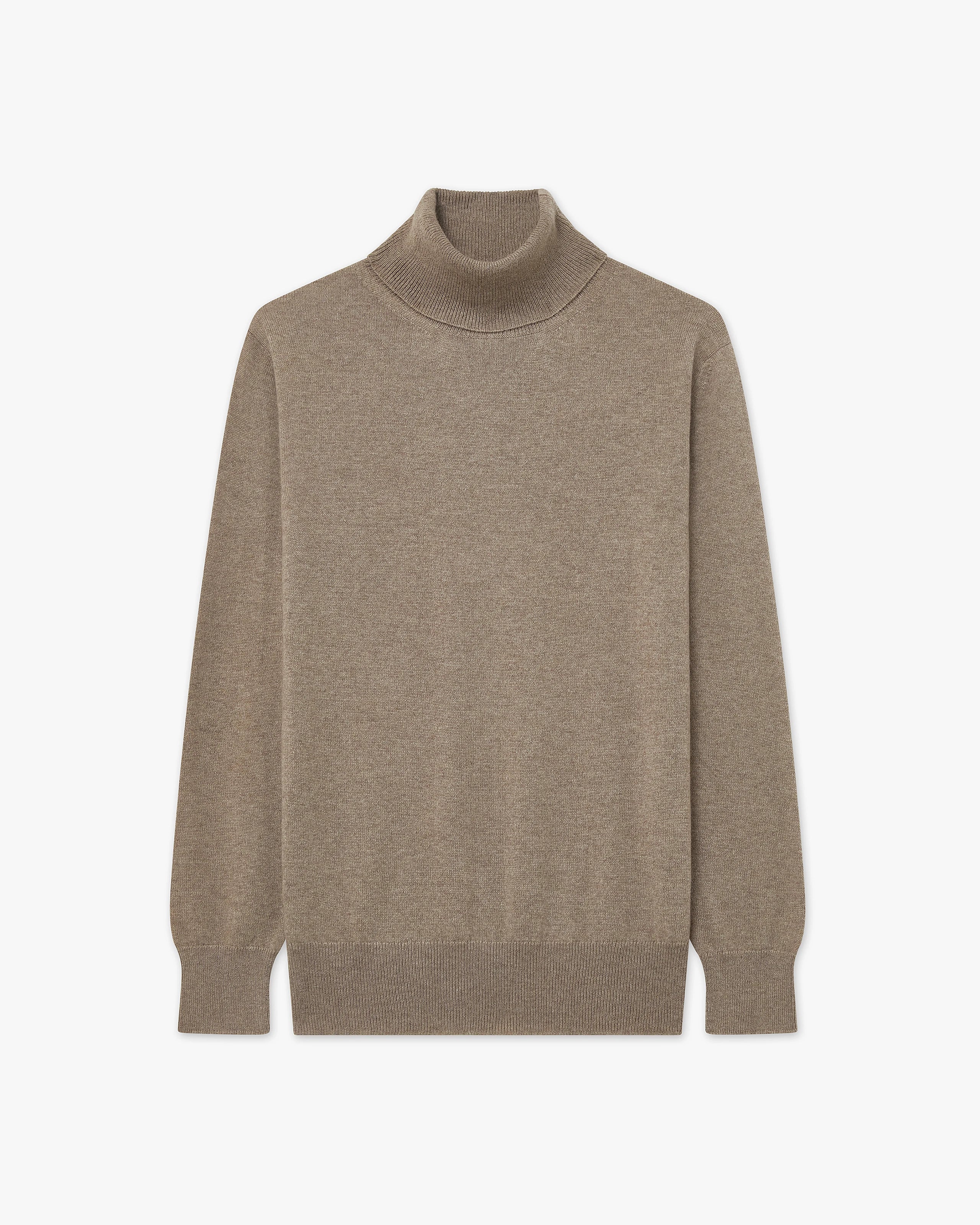 Women's Essential Turtleneck Sweater - Taupe Cashmere