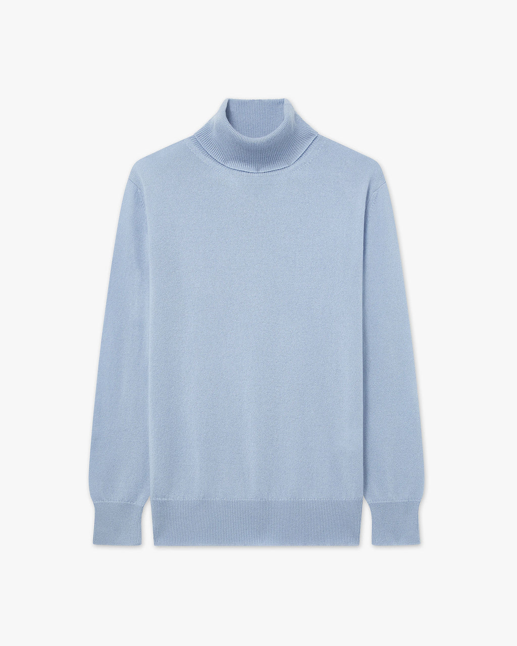 Women's Essential Turtleneck Sweater - Light Blue Cashmere
