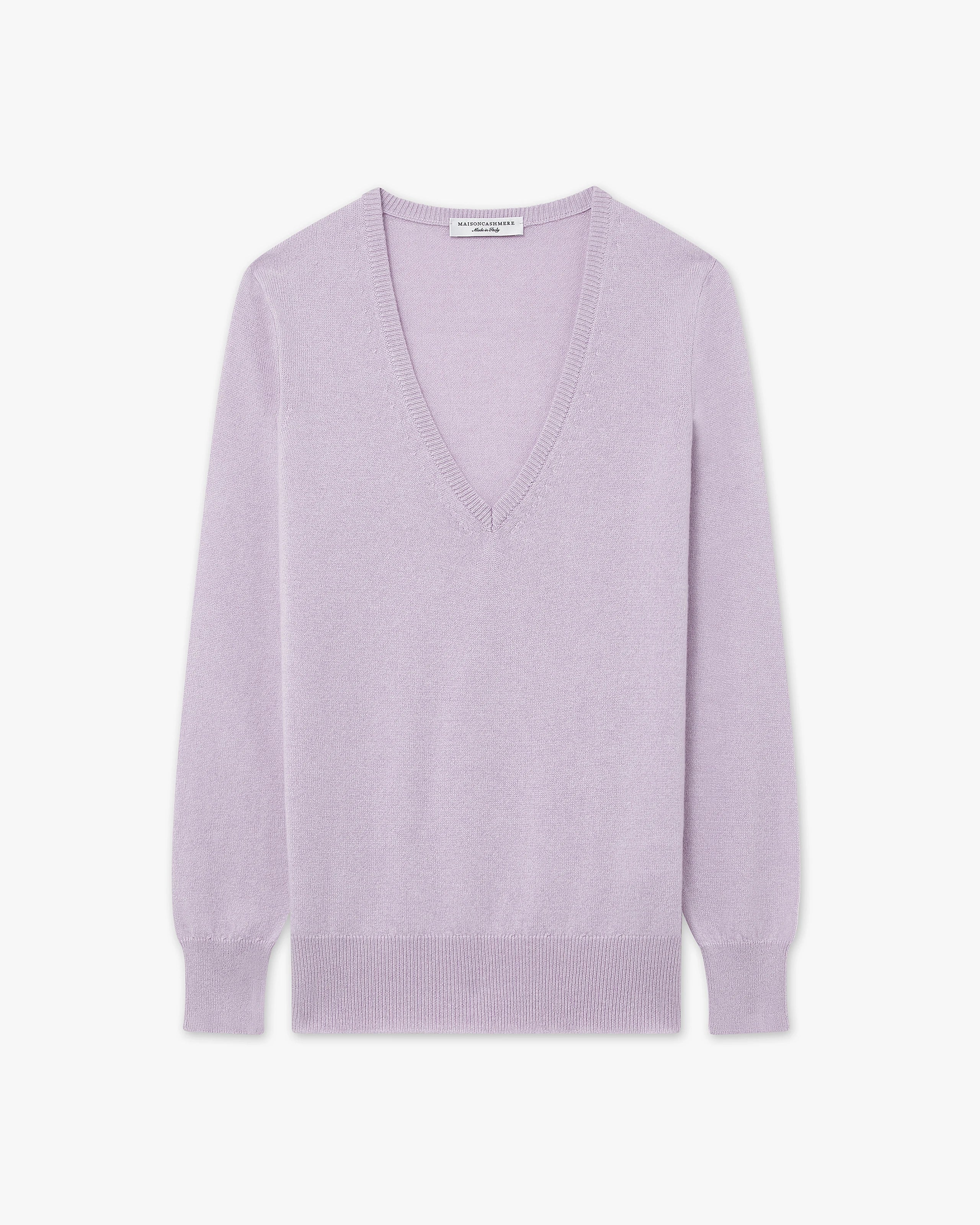 Women's Essential V-Neck Sweater - Lilac Cashmere