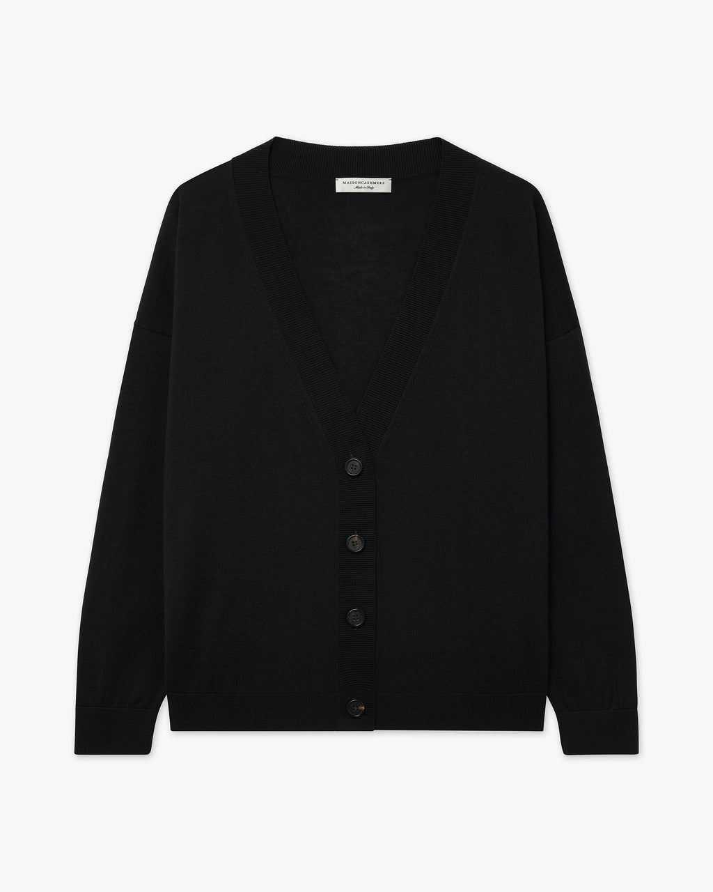 Seraphine Maxi Cardigan - Black Merino Superfine