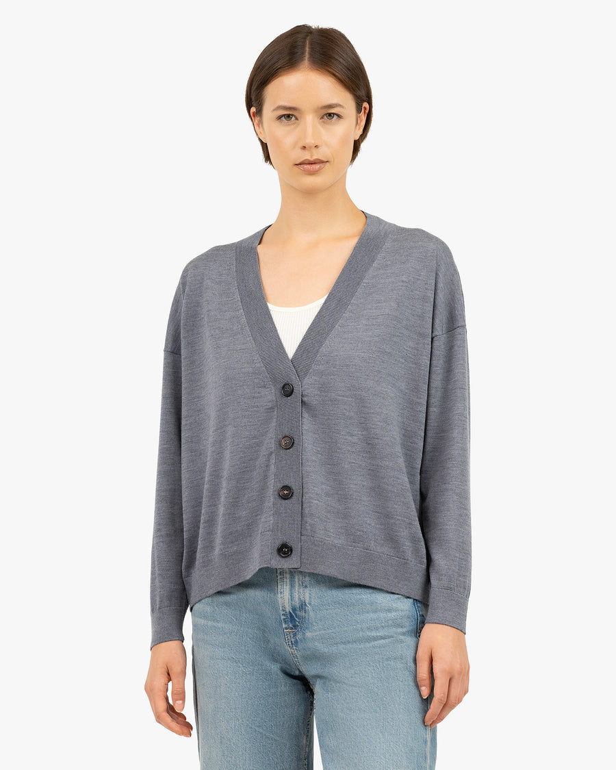 Seraphine Maxi Cardigan - Grey Merino Superfine