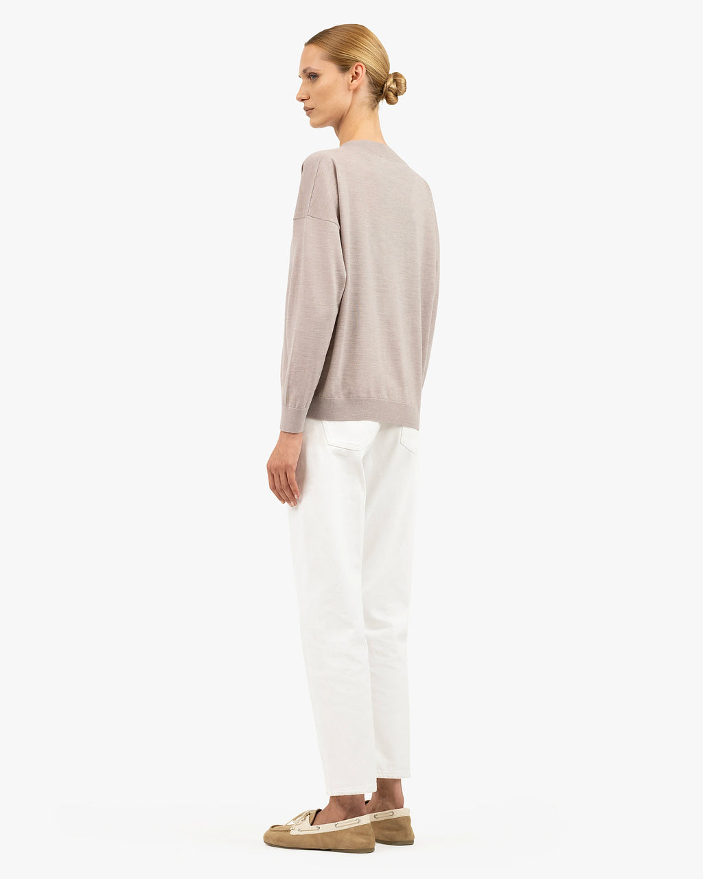 Seraphine Maxi Cardigan - Beige Merino Superfine