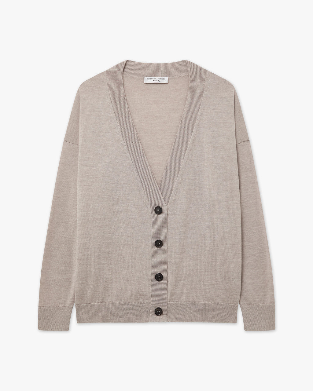 Seraphine Maxi Cardigan - Beige Merino Superfine