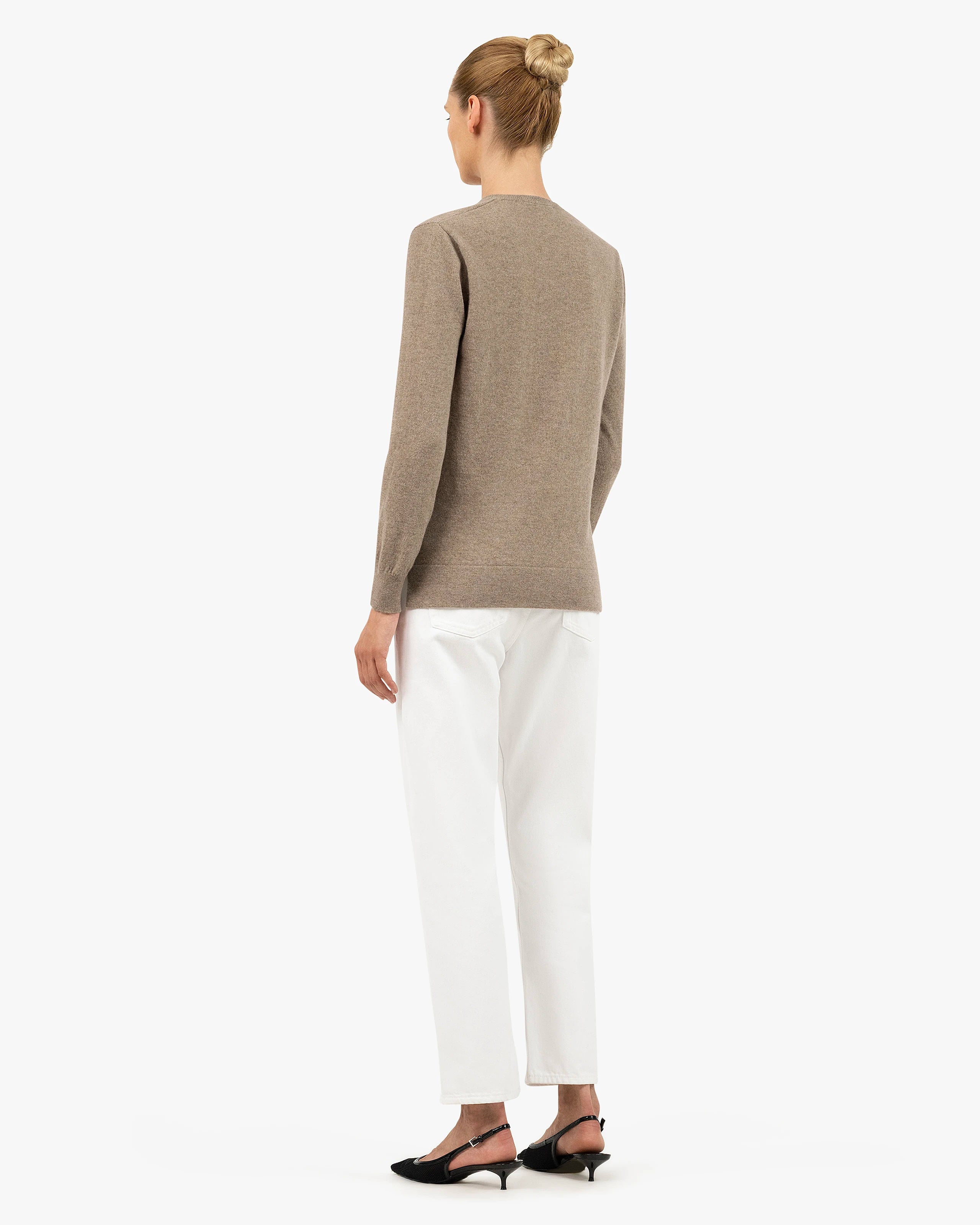 Women's Florenz V-Neck Sweater - Taupe Cashmere