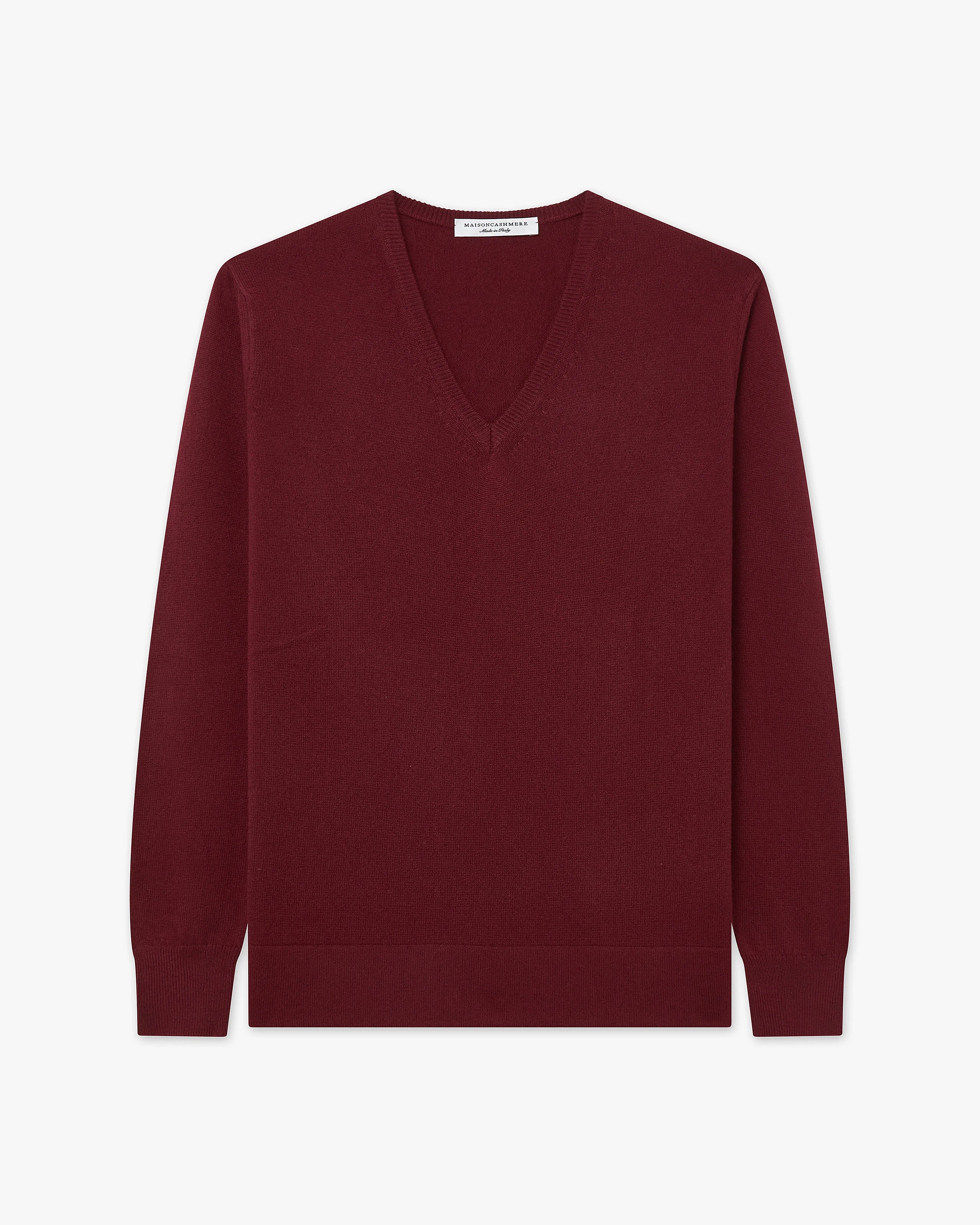 Women's Florenz V-Neck Sweater - Bordeaux Cashmere