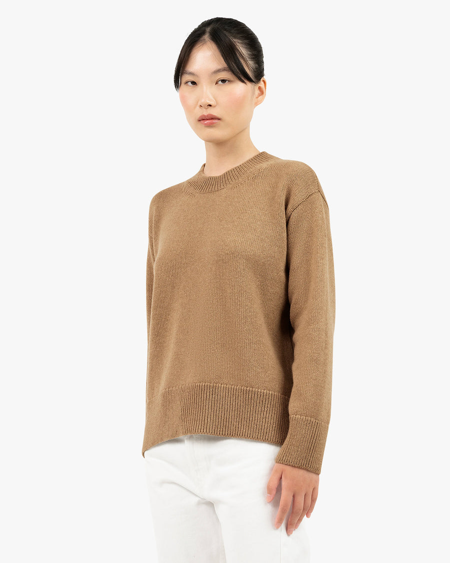 Women's Funes Crew Neck Sweater - Hazelnut Merino