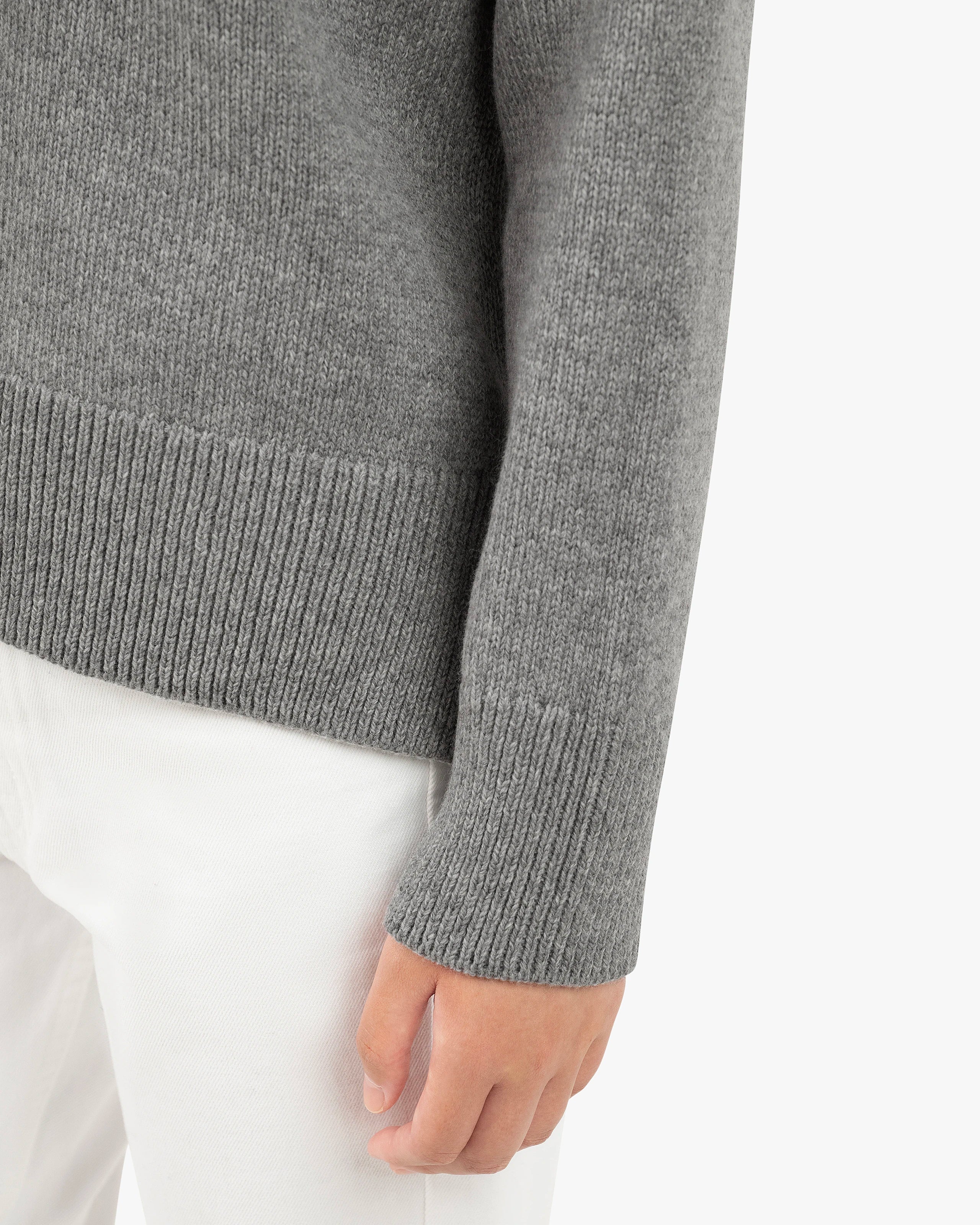 Women's Funes Crew Neck Sweater - Grey Merino