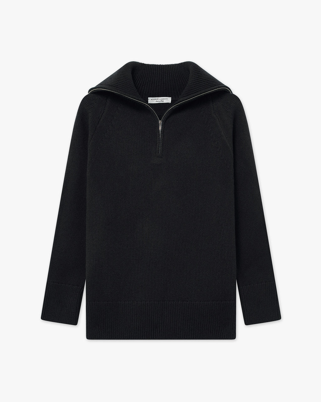 Women's Funes Zip Sweater - Black Merino